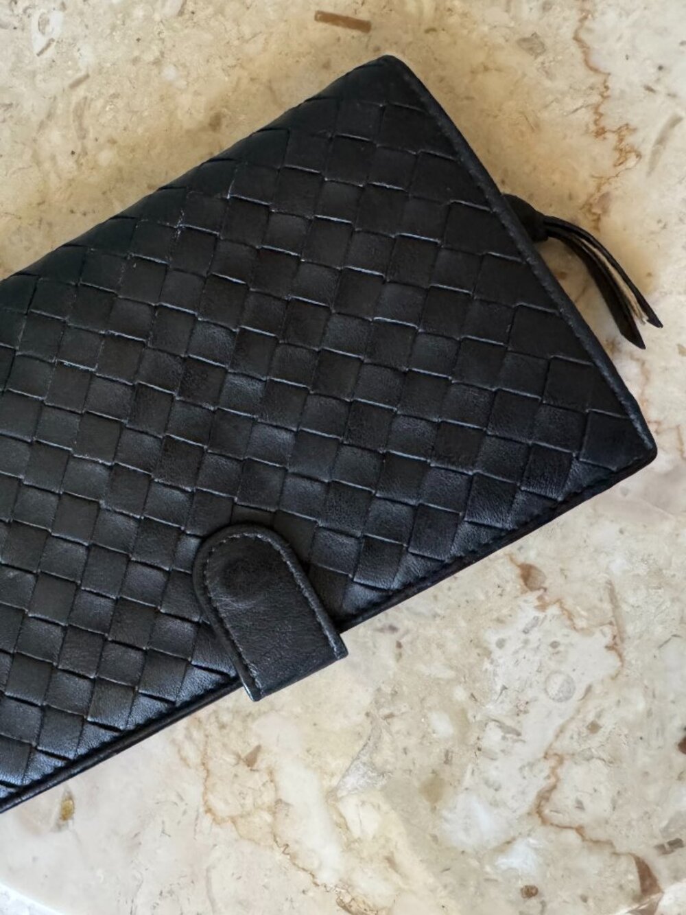Bottega Veneta Intrecciato Woven Leather Continental Wallet – Black